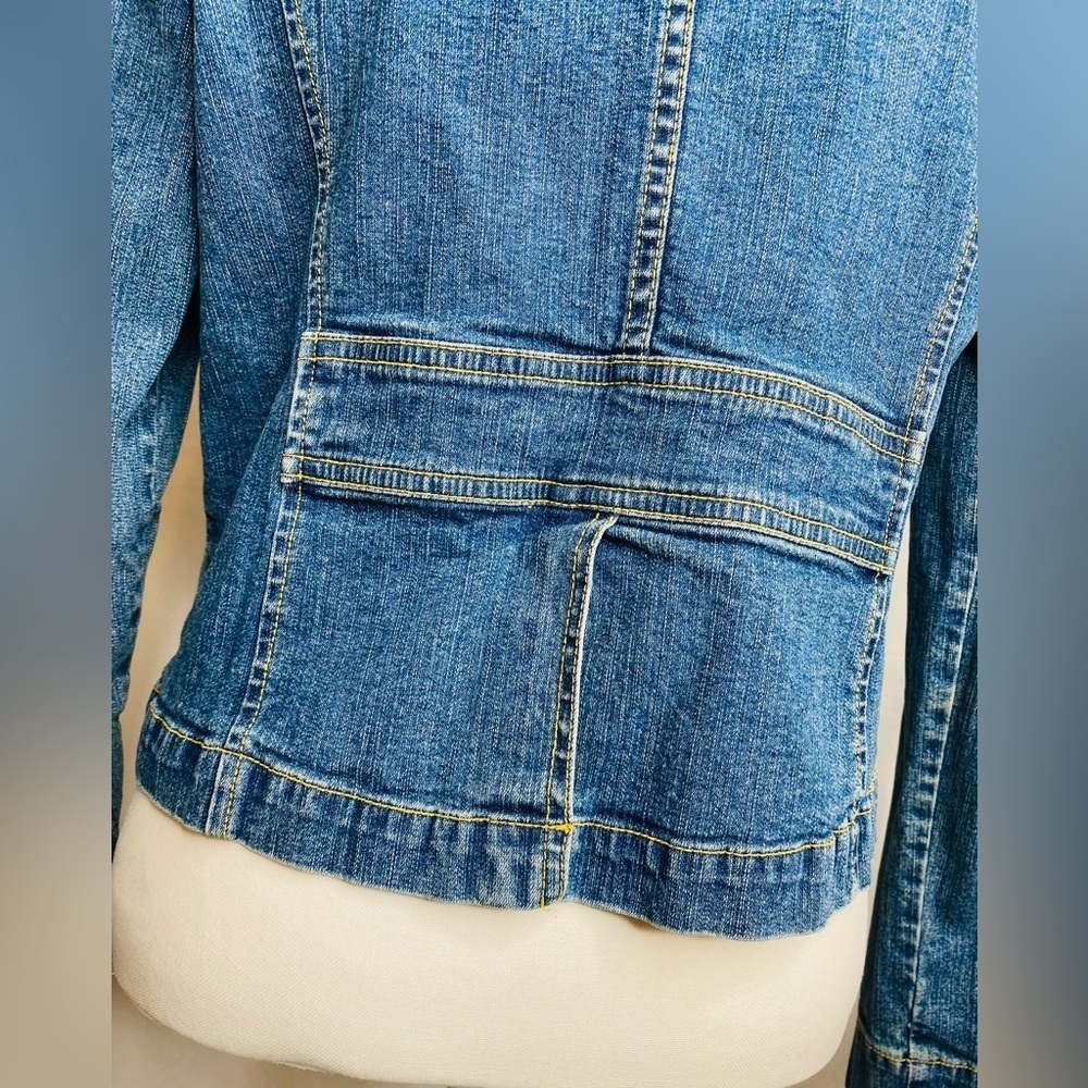 Vintage Pierre Cardin Stonewash Blue Jean Jacket Sz Large - Picture 9 of 15
